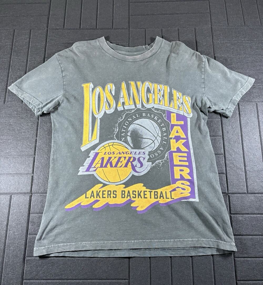 Abercrombie & Fitch NBA Los Angeles Lakers Relaxed T-Shirt Black Fade Men M